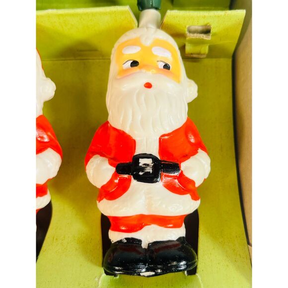 VTG GE Merry Midget 12 Santa Lights Blow Mold TESTED WORK Japan Christmas - Picture 4 of 7